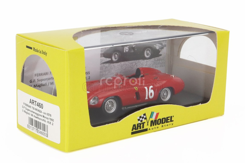 Art-model Ferrari 750 Monza Spider N 16 Supercortemaggiore Gp Monza 1955 Umberto Maglioli - Mike Hawthorn 1:43 Red