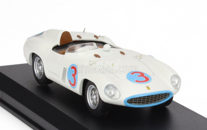 Art-model Ferrari 750 Monza Spider S/n.0498 N 3 Winner Road America Elkhart Lake 1955 Phil Hill 1:43 Bílá