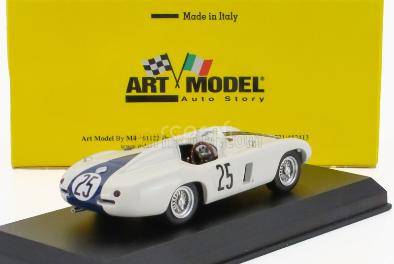 Art-model Ferrari 750 Monza Spider S/n.0578 N 25 2nd 12h Sebring 1955 Phil Hill - Carroll Shelby 1:43 Bílá Modrá