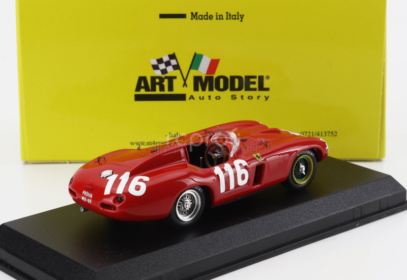 Art-model Ferrari 857s S/n0570 Spider N 116 3rd Targa Florio 1955 Eugenio Castellotti - Roberto Manzon 1:43 Red
