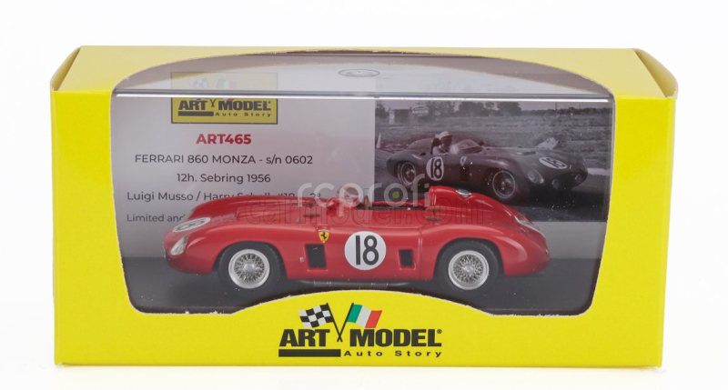 Art-model Ferrari 860 Monza Sn0602 N 18 2nd 12h Sebring 1956 Luigi Musso - Harry Schell 1:43 Red