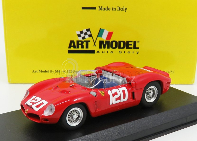 Art-model Ferrari Dino 196sp Spider Ch.0804 N 120 2nd Targa Florio 1962 Bandini - Baghetti 1:43 Red