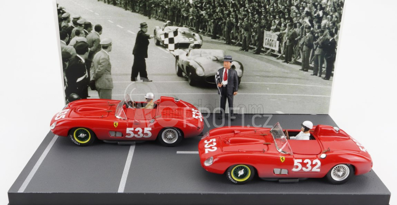 Art-model Ferrari Diorama Set 2x 315s Spider Sn0684 N 535 1:43, červená