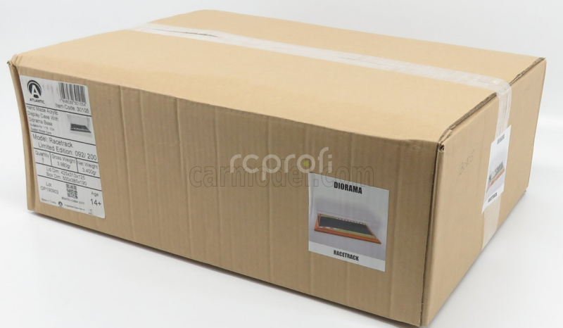 Atlantic Vetrina display box Diorama Base Pista - Racetrack Base - Lungh.lenght Cm 42.5 X Largh.width Cm 31.3 X Alt.height Cm 12.5 (altezza Interna Cm 11.3) 1:18 Plastový Displej