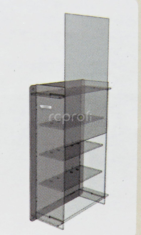Atlantic Vetrina display box Espositore - For 4 Cars 1/18 Lungh.lenght Cm 36.8 X Largh.width Cm 12.5 X Alt.height Cm 57.4 (altezza Utile Tra I Ripiani Cm 12.0 Inner Height Among Shelves) 1:18 Plastový Displej