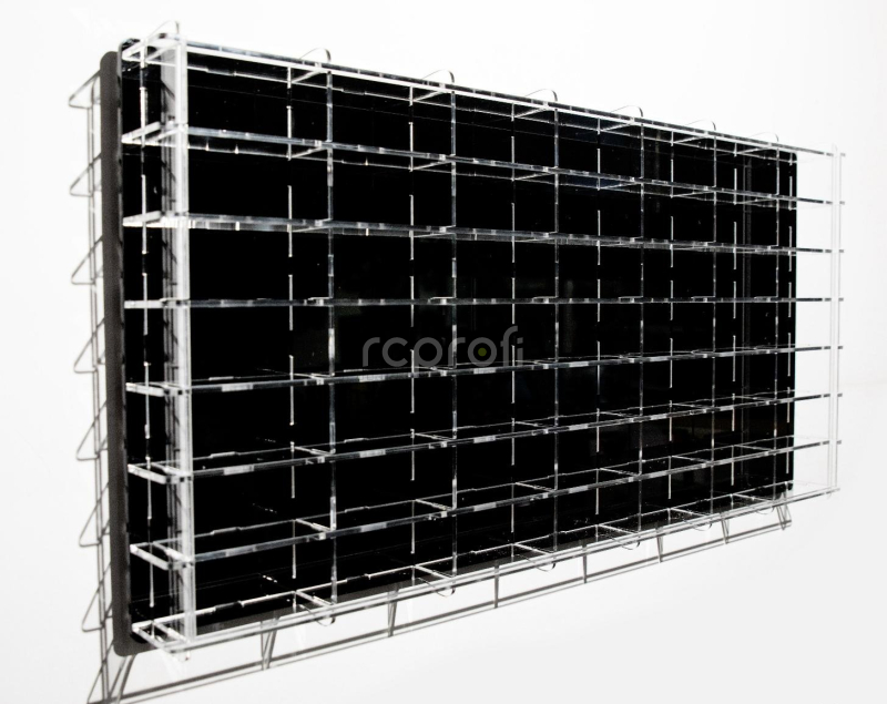 Atlantic Vetrina display box Espositore - For 49 Cars 1/64 Lungh.lenght Cm 78.0 X Largh.width Cm 8.0 X Alt.height Cm 38.0 (altezza Utile Tra I Ripiani Cm 4.5 Inner Height Among Shelves) 1:64 Plastový Displej