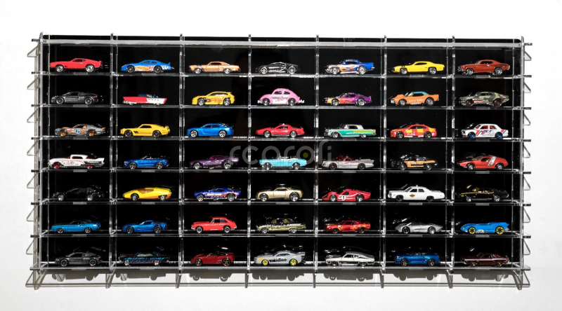 Atlantic Vetrina display box Espositore - For 49 Cars 1/64 Lungh.lenght Cm 78.0 X Largh.width Cm 8.0 X Alt.height Cm 38.0 (altezza Utile Tra I Ripiani Cm 4.5 Inner Height Among Shelves) 1:64 Plastový Displej