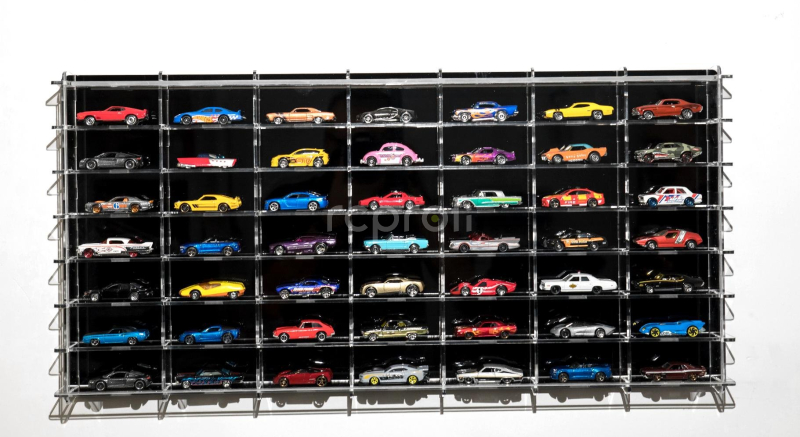 Atlantic Vetrina display box Espositore - For 49 Cars 1/64 Lungh.lenght Cm 78.0 X Largh.width Cm 8.0 X Alt.height Cm 38.0 (altezza Utile Tra I Ripiani Cm 4.5 Inner Height Among Shelves) 1:64 Plastový Displej