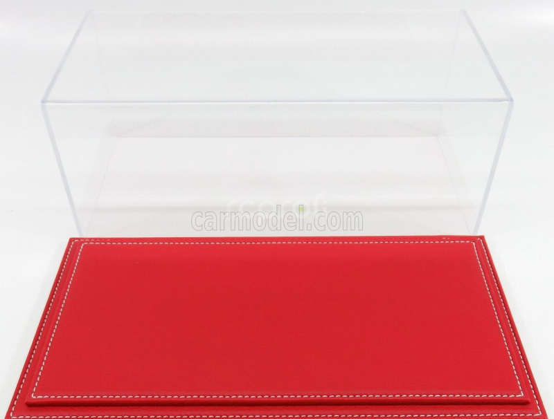 Atlantic Vetrina display box Maranello Base In Pelle Rossa - Leather Base Red - Lungh.lenght Cm 32.5 X Largh.width Cm 16.5 X Alt.height Cm 12.5 (altezza Interna 11.5 Cm ) 1:18 Plastový Displej