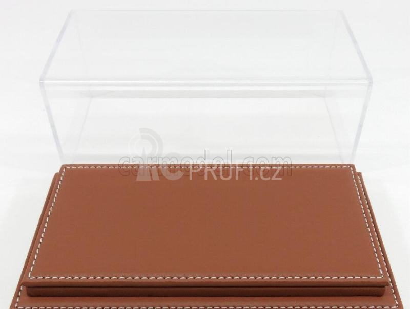 Atlantic Vetrina display box Molhouse Base In Pelle Marrone 1:24, hnědá