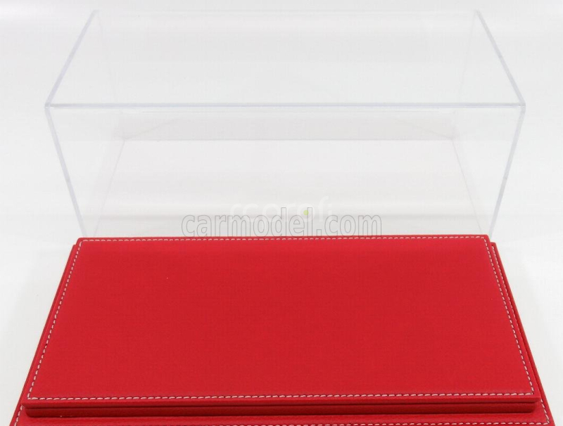 Atlantic Vetrina display box Molhouse Base In Pelle Rossa - Leather Base Red - Lungh.lenght Cm 32.5 X Largh.width Cm 16.5 X Alt.height Cm 12.5 (altezza Interna 10.6 Cm ) 1:18 Plastový Displej