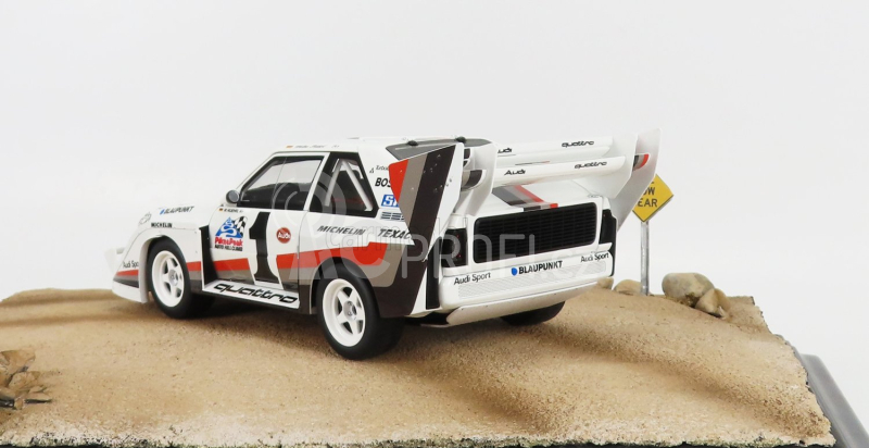 Autoart Audi Quattro Sport S1 N 1 Winner Rally Pikes Peak Hill Climb 1987 W.rohrl - With Figure 1:18 Žlutá Bílá Červená