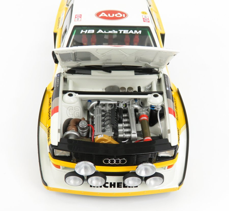 Autoart Audi Quattro Sport S1 (night Version) N 6 Rally Montecarlo 1986 H.mikkola - A.hertz 1:18 Žlutá Bílá Červená