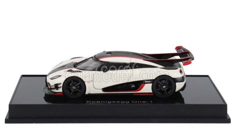 Autoart Koenigsegg 1 One 2014 1:64 Bílá Černá Karbonová Červená