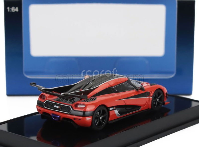 Autoart Koenigsegg 1 One 2014 1:64 Oranžová Černá Karbonová Stříbrná