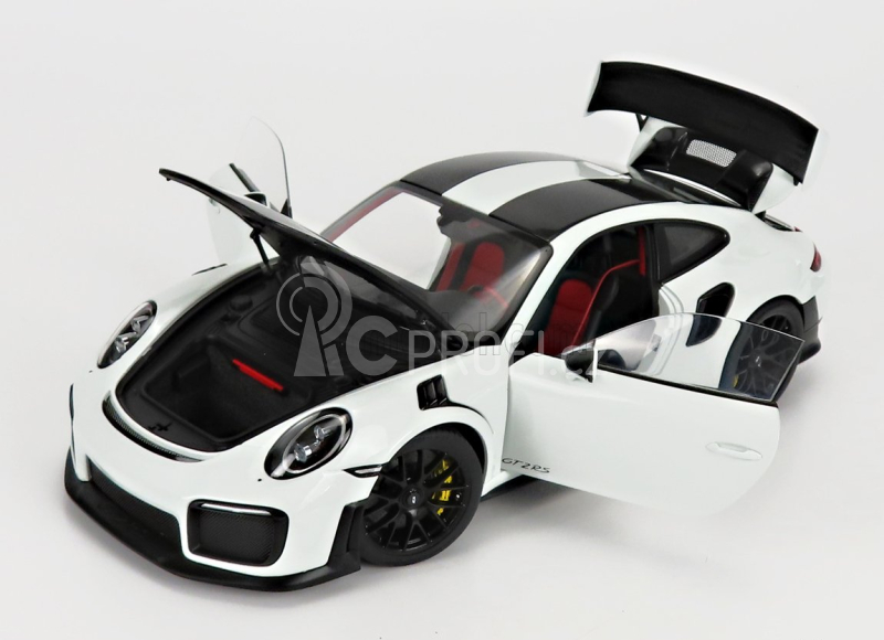 Autoart Porsche 911 991-2 Gt3 Rs Weissach Package 2019 - Black Rims 1:18 Bílá Černá