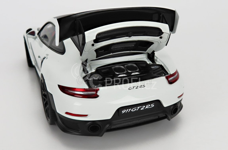 Autoart Porsche 911 991-2 Gt3 Rs Weissach Package 2019 - Black Rims 1:18 Bílá Černá