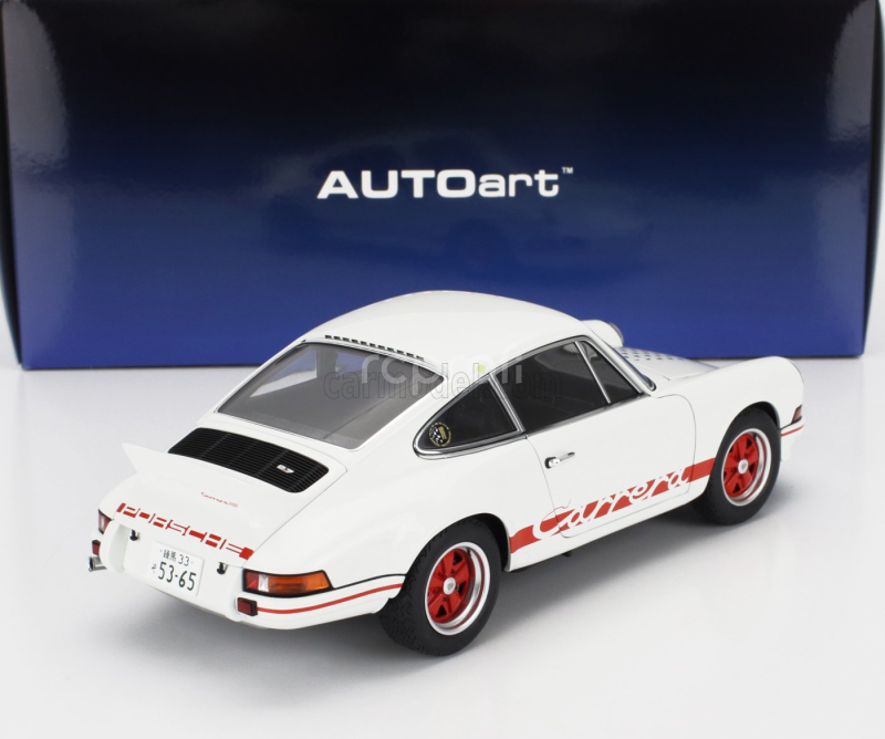 Autoart Porsche 911 Carrera Rs 1973 -  The Circuit Wolf - (rival) Sakon Hayase - Manga Movie 1:18 Bílá Červená