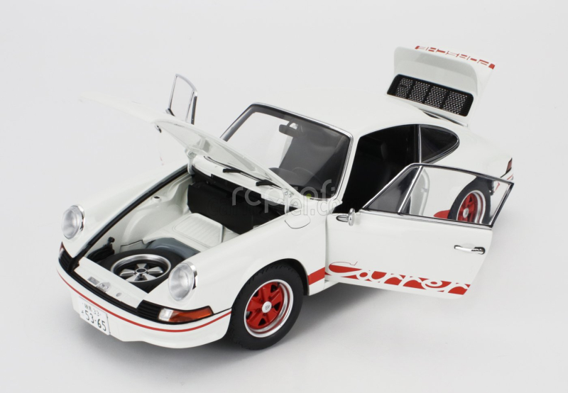 Autoart Porsche 911 Carrera Rs 1973 -  The Circuit Wolf - (rival) Sakon Hayase - Manga Movie 1:18 Bílá Červená