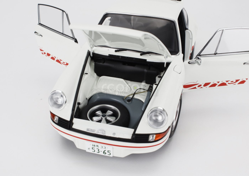 Autoart Porsche 911 Carrera Rs 1973 -  The Circuit Wolf - (rival) Sakon Hayase - Manga Movie 1:18 Bílá Červená