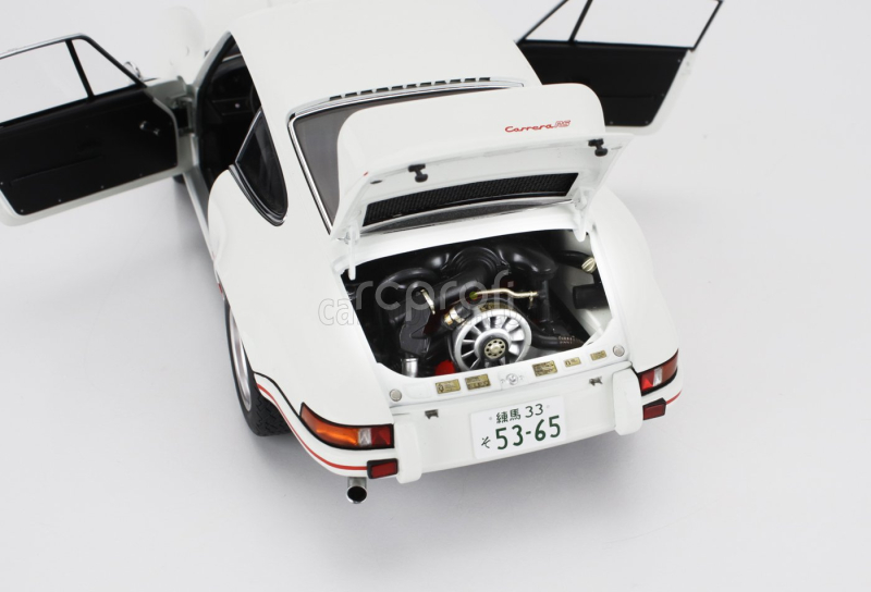 Autoart Porsche 911 Carrera Rs 1973 -  The Circuit Wolf - (rival) Sakon Hayase - Manga Movie 1:18 Bílá Červená