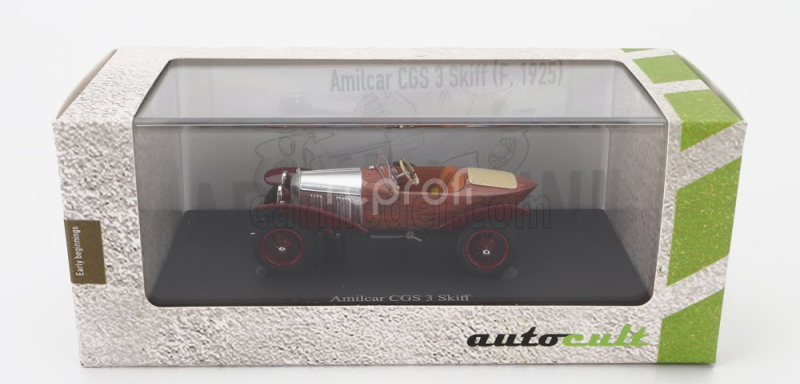 Autocult Amilcar Cgs 3 Skiff France 1925 1:43 Silver Red