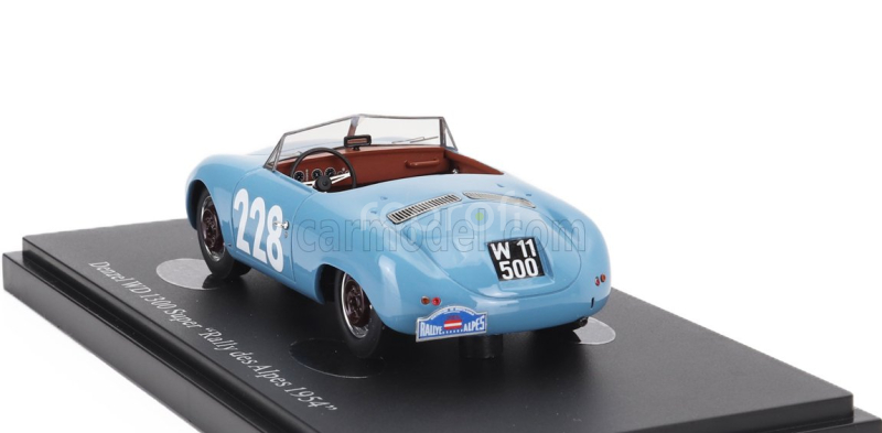 Autocult Denzel Wd 1300 Spider Super N 228 Rally Des Alpes Austria 1954 1:43 Světle Modrá