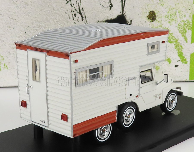 Autocult Jeep Cj5 Universal Camper Usa 1969 1:43 Bílá Červená