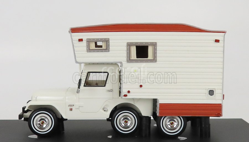 Autocult Jeep Cj5 Universal Camper Usa 1969 1:43 Bílá Červená