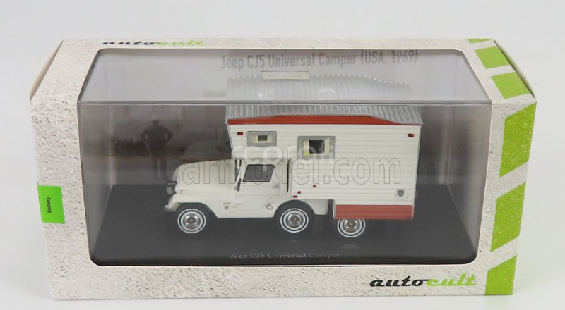 Autocult Jeep Cj5 Universal Camper Usa 1969 1:43 Bílá Červená