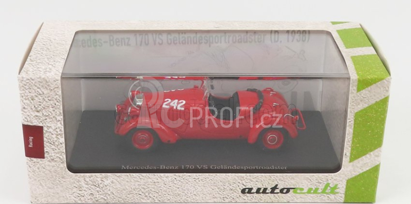 Autocult Mercedes benz 170 Vs Gelandesportroadster N 242 Germany 1938 1:43 Red
