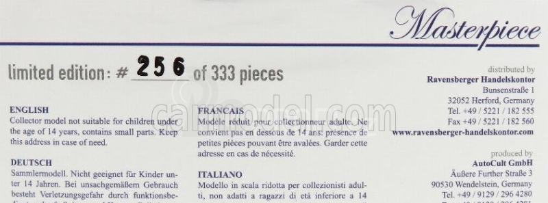 Autocult Mercedes benz C111-i 1969 1:43 Bílá