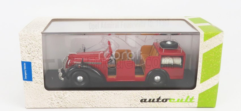 Autocult Opel Admiral Truck Feuerwehr - Fire Engine Germany 1938 1:43 Red