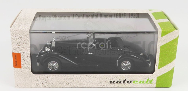 Autocult Rolls royce Phantom Ii Continental Binder Great Britain - France 1930 1:43 Black