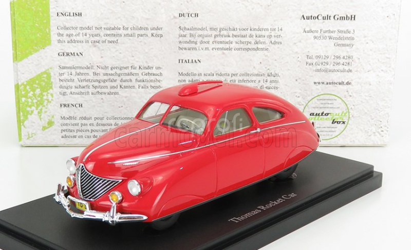 Autocult Thomas Rocket Car Usa 1938 1:43 Red
