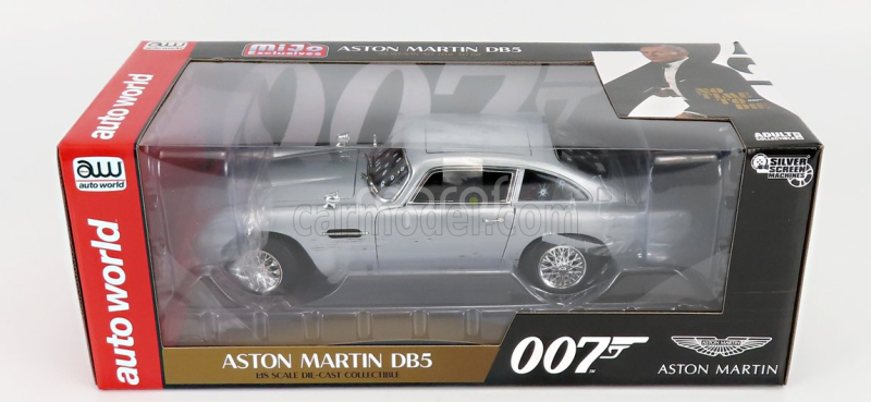 Autoworld Aston martin Db5 1964 - 007 James Bond - No Time To Die - Non E' Tempo Per Morire 1:18 Silver