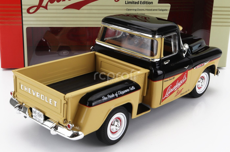 Autoworld Chevrolet 3100 Stepside Pick-up Leinenkugle's 1957 1:18 Beige Black