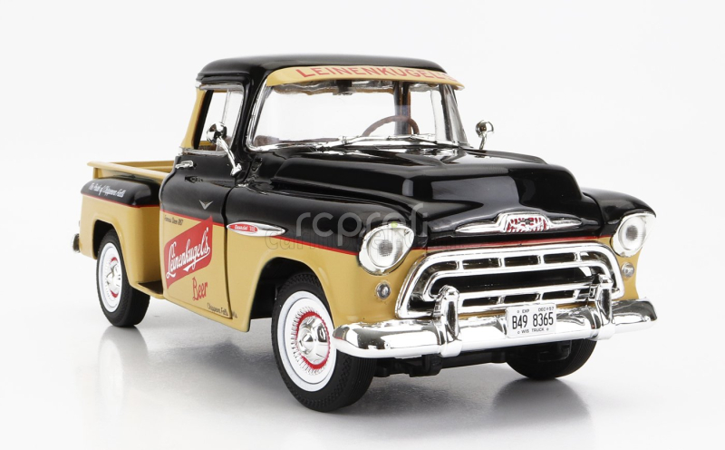 Autoworld Chevrolet 3100 Stepside Pick-up Leinenkugle's 1957 1:18 Beige Black