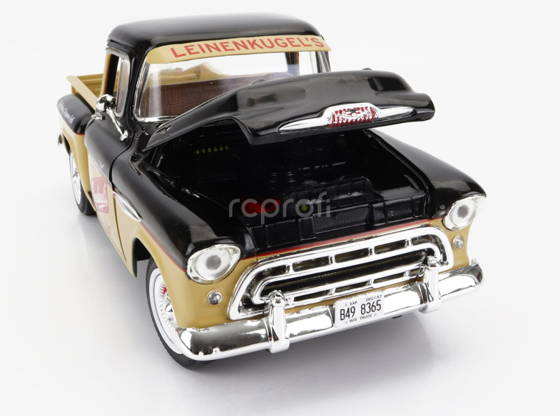 Autoworld Chevrolet 3100 Stepside Pick-up Leinenkugle's 1957 1:18 Beige Black