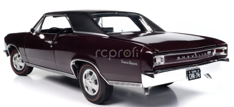 Autoworld Chevrolet Chevelle Ss 396 1966 1:18 Bordeaux Black