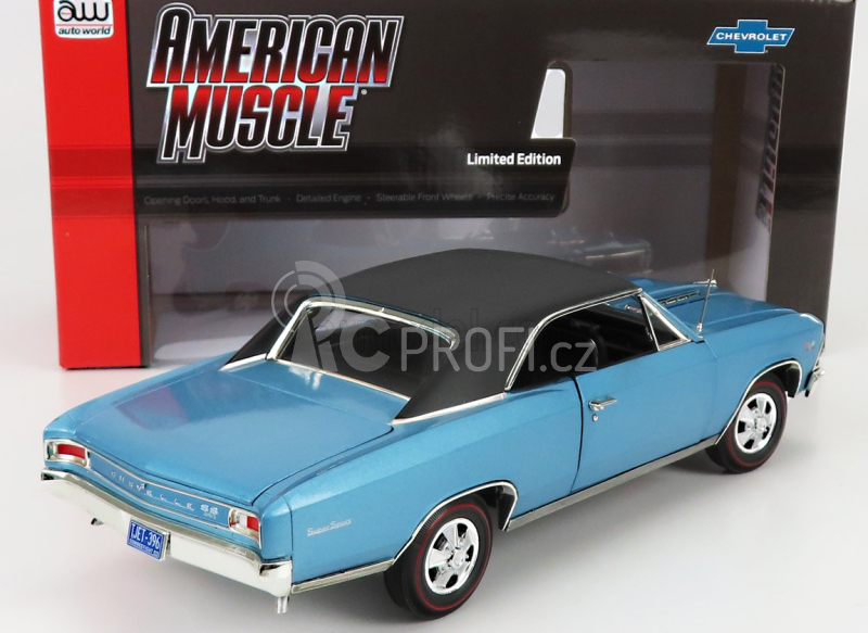 Autoworld Chevrolet Chevelle Ss 396 Yenko Hard-top 1966 1:18 Světle Modrá