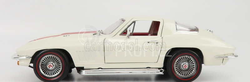 Autoworld Chevrolet Corvette 427 Coupe 1967 1:18 Bílá Červená