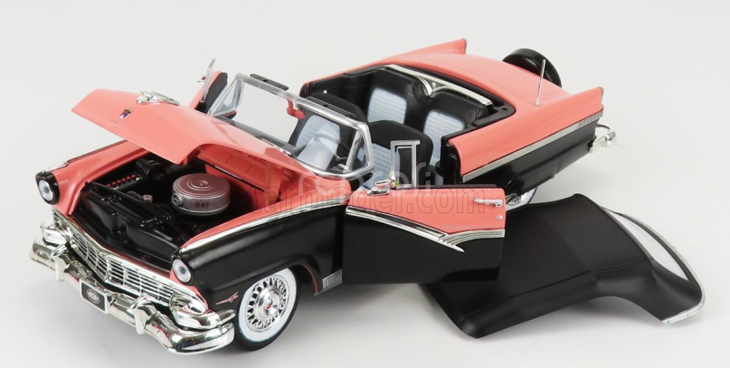 Autoworld Ford usa Fairlane Sunliner Cabriolet Open 1956 1:18 Černá Růžová