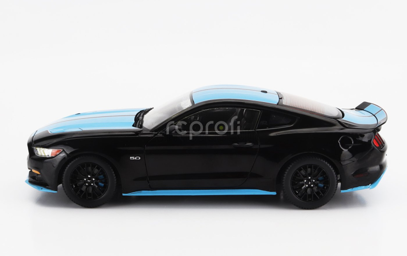 Autoworld Ford usa Mustang 5.0 Gt Coupe Custom Petty's Garage 2015 1:18 Černá Modrá