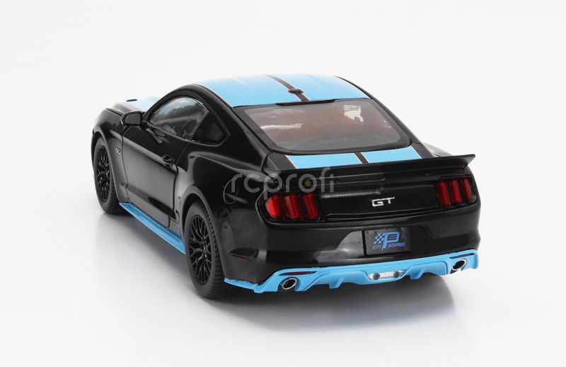 Autoworld Ford usa Mustang 5.0 Gt Coupe Custom Petty's Garage 2015 1:18 Černá Modrá