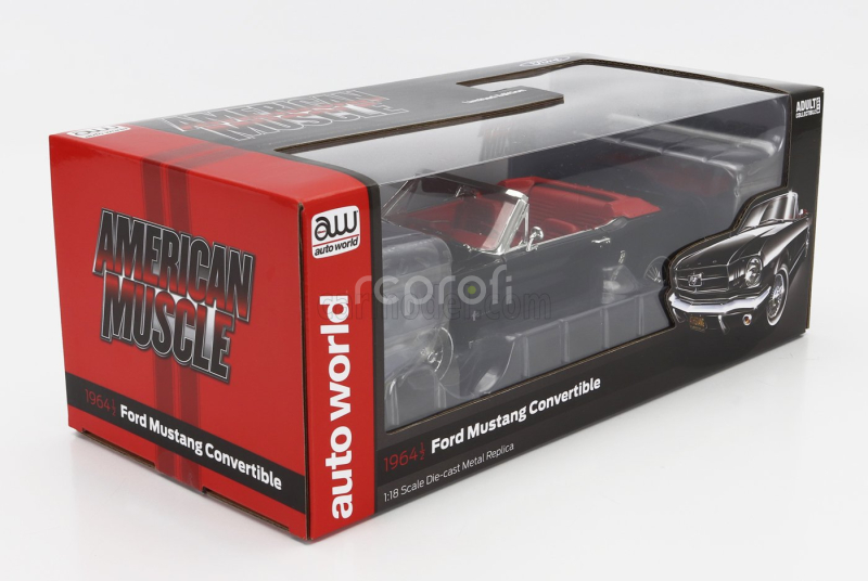 Autoworld Ford usa Mustang Cabriolet 1964 1:18 Black