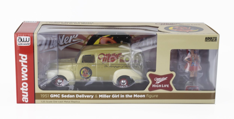 Autoworld GMC Delivery Truck With Miller Figure 1951 1:24 Gold