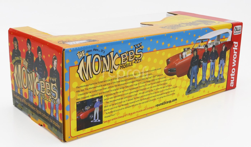 Autoworld Pontiac Gto Convertible Monkeemobile - The Monkees 1966 1:18 Červená Bílá