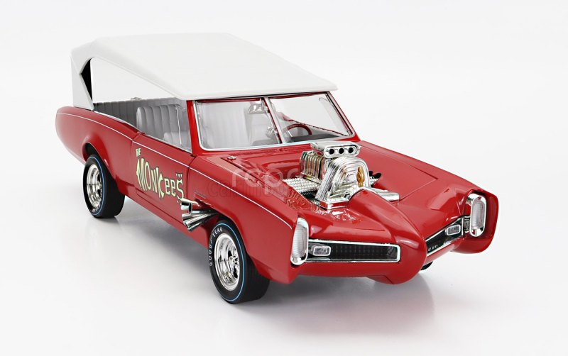 Autoworld Pontiac Gto Convertible Monkeemobile - The Monkees 1966 1:18 Červená Bílá