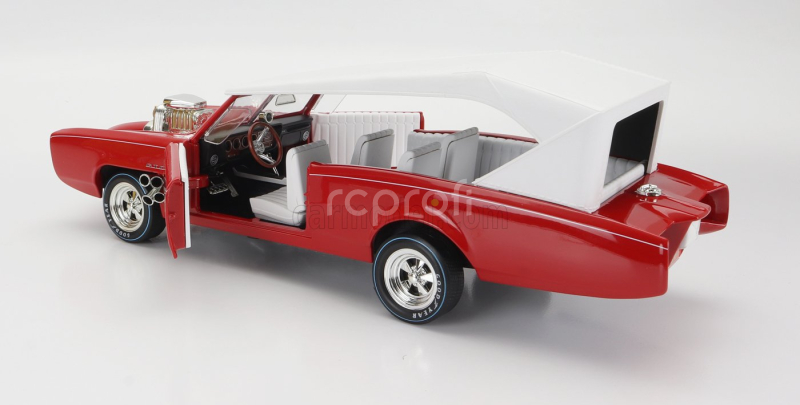Autoworld Pontiac Gto Convertible Monkeemobile - The Monkees 1966 1:18 Červená Bílá